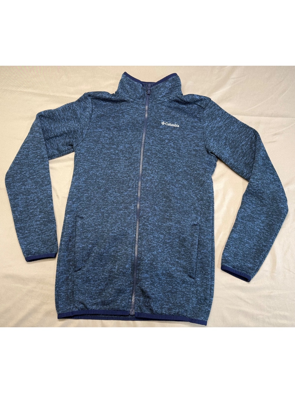 Columbia blue full zip fleece jacket L